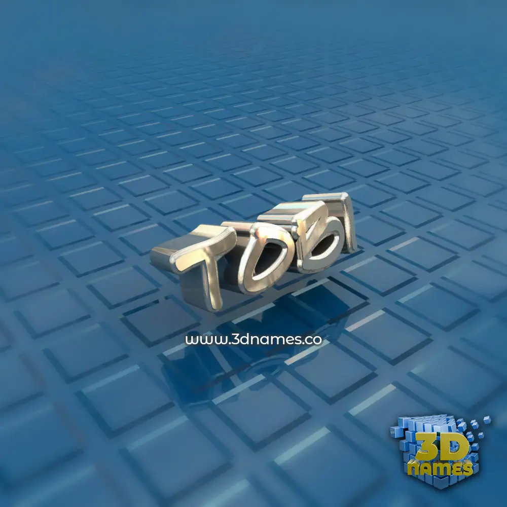 tobi in Blue Bling style - 3D name wallpaper