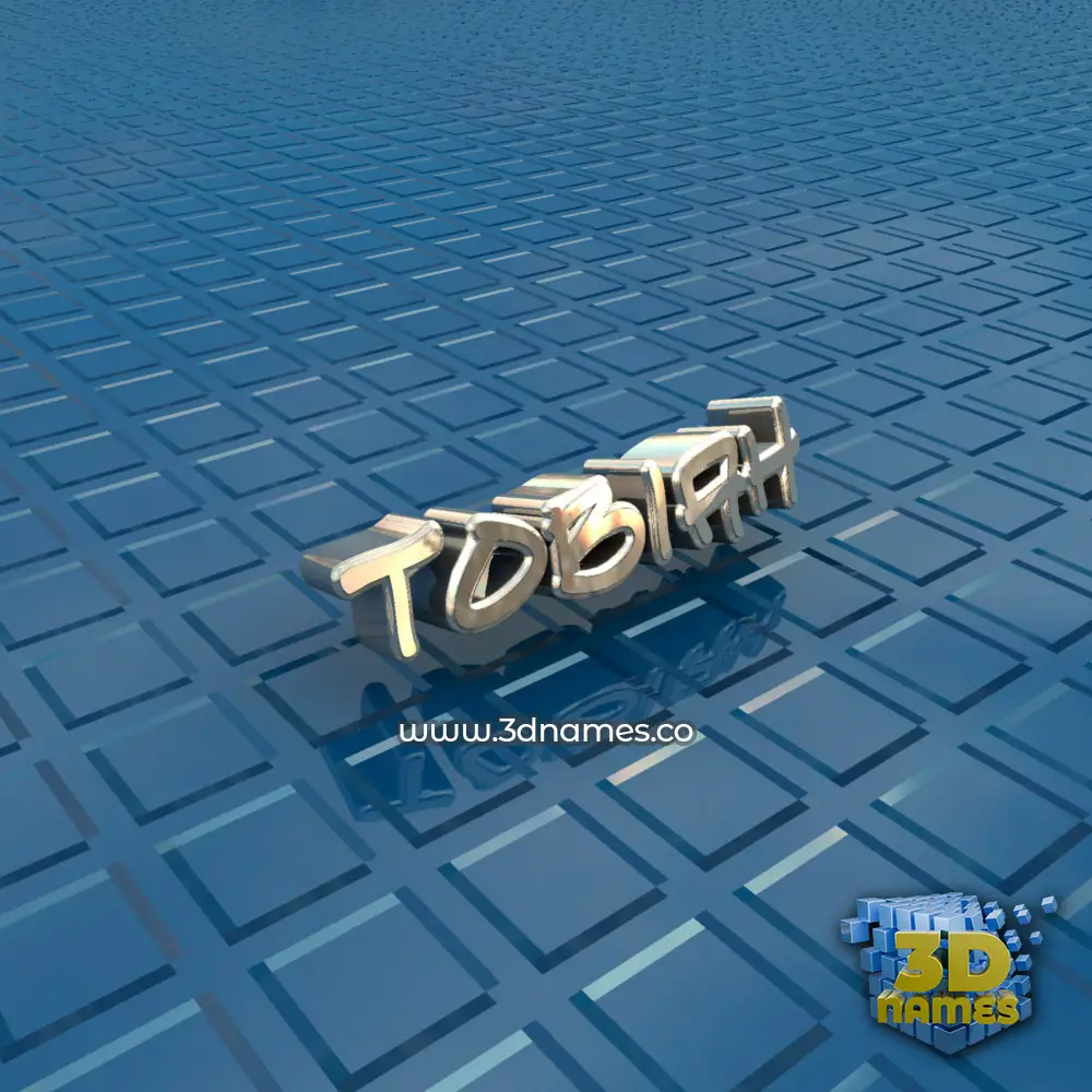 tobiah in Blue Bling style - 3D name wallpaper