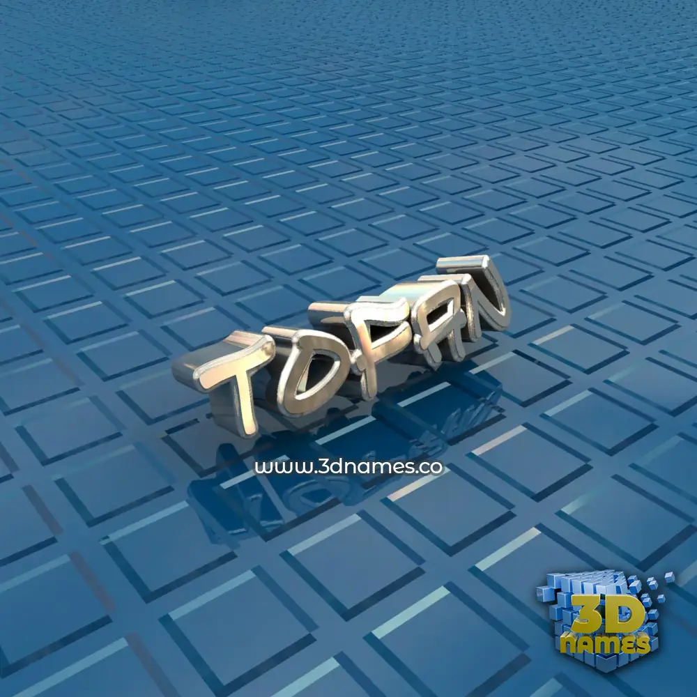 tofan in Blue Bling style - 3D name wallpaper