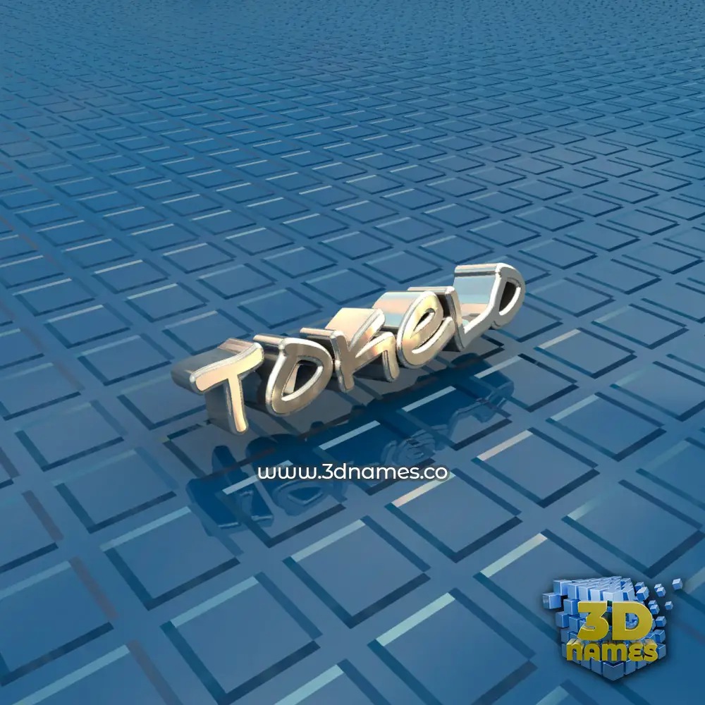 tokelo in Blue Bling style - 3D name wallpaper
