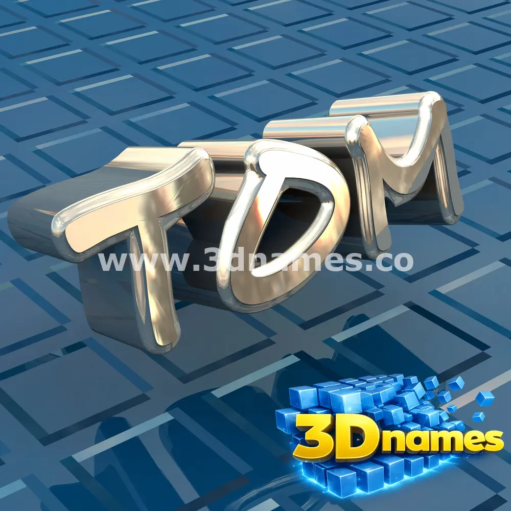 tom in Blue Bling style - 3D name wallpaper