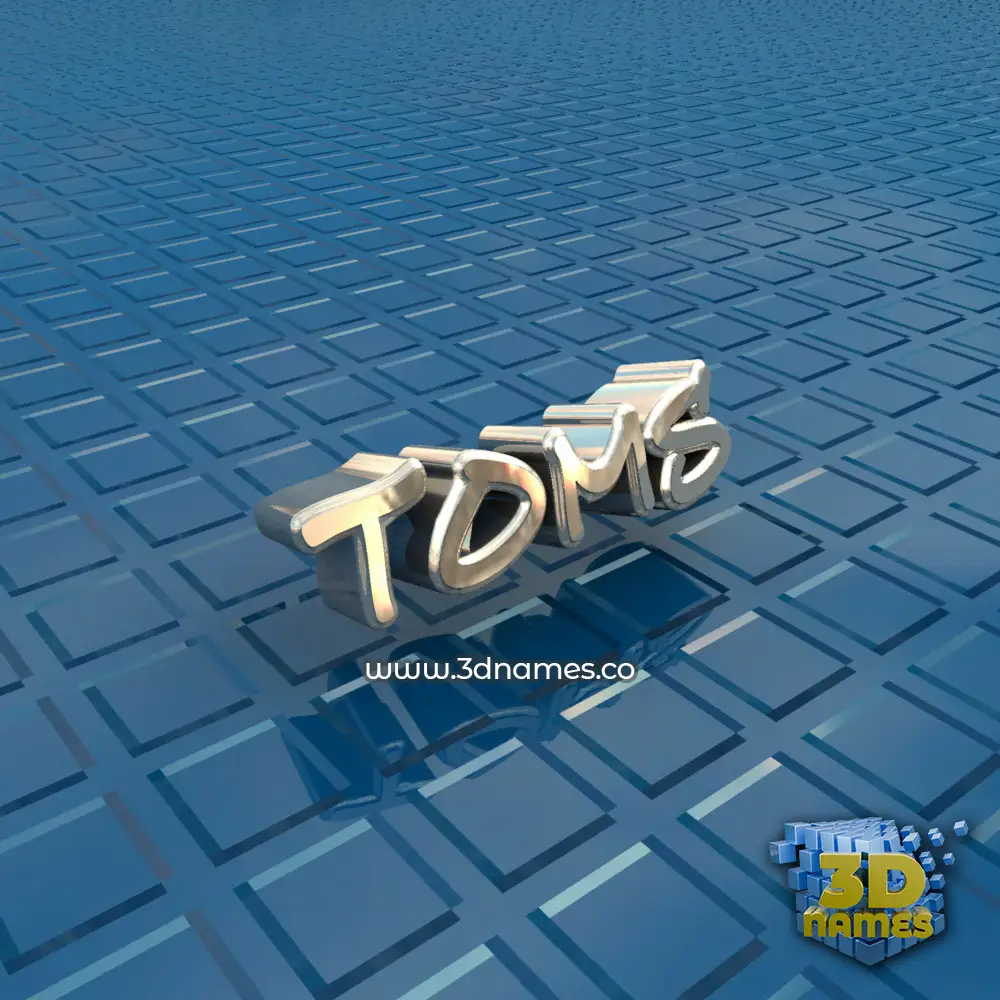 toms in Blue Bling style - 3D name wallpaper