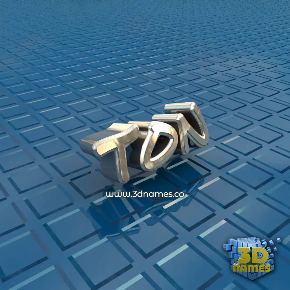 ton in Blue Bling style - 3D name wallpaper