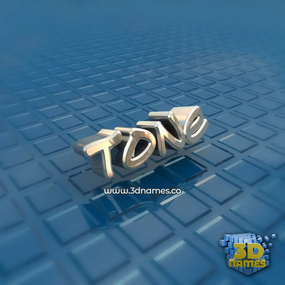 tone in Blue Bling style - 3D name wallpaper