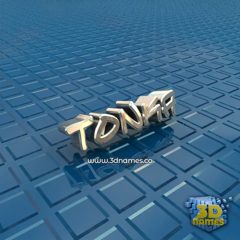 tonka in Blue Bling style - 3D name wallpaper