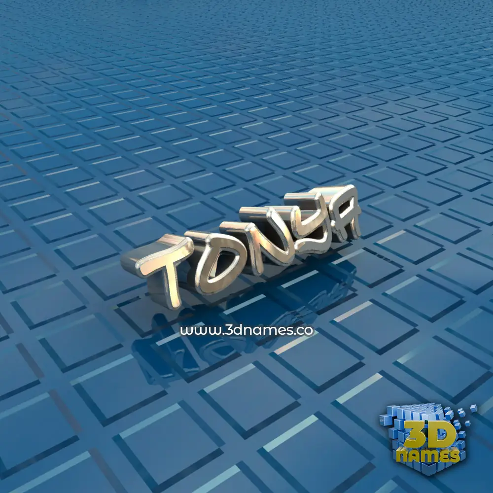 tonya in Blue Bling style - 3D name wallpaper