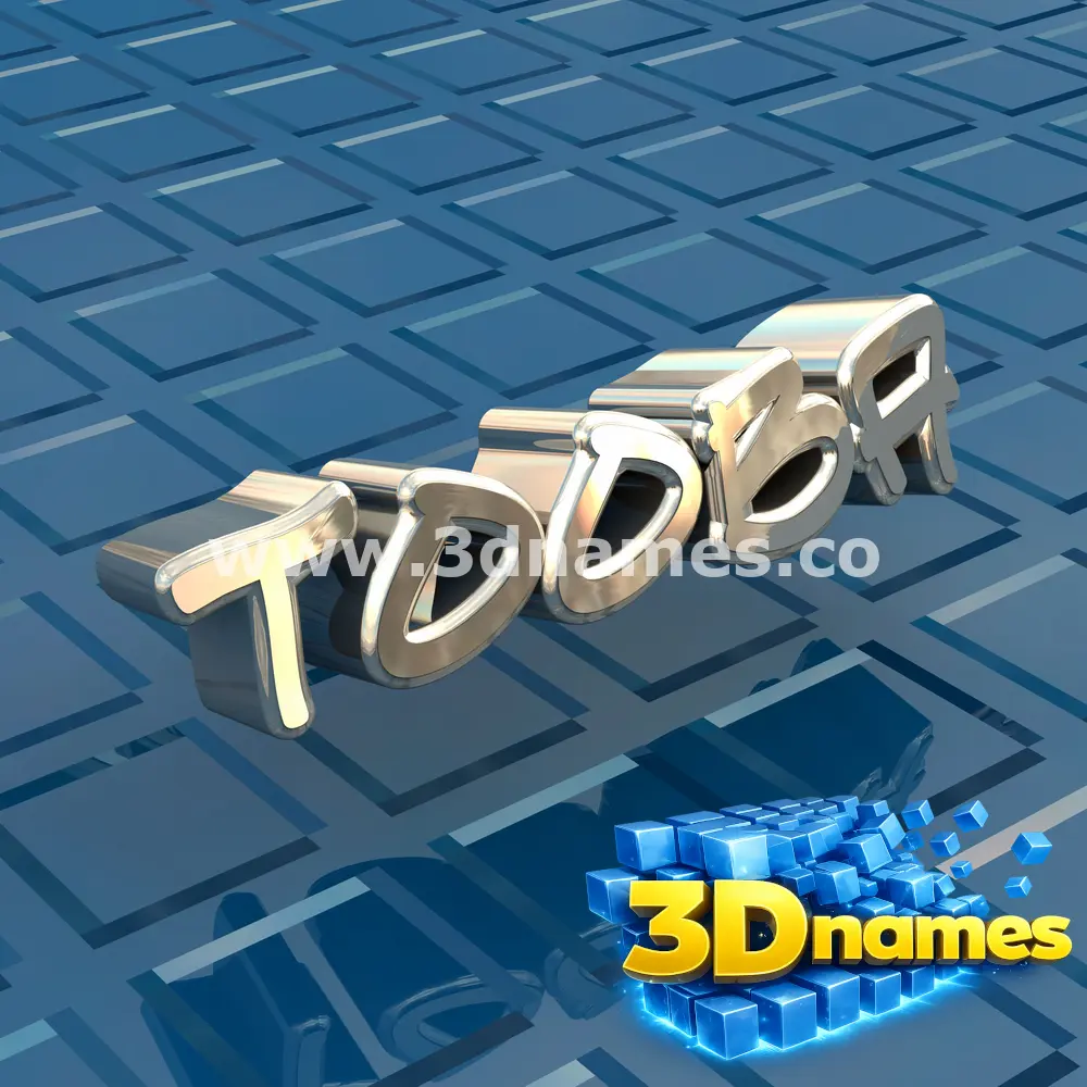 tooba in Blue Bling style - 3D name wallpaper