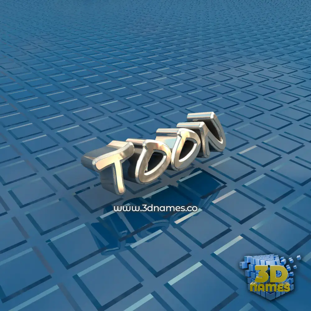 toon in Blue Bling style - 3D name wallpaper