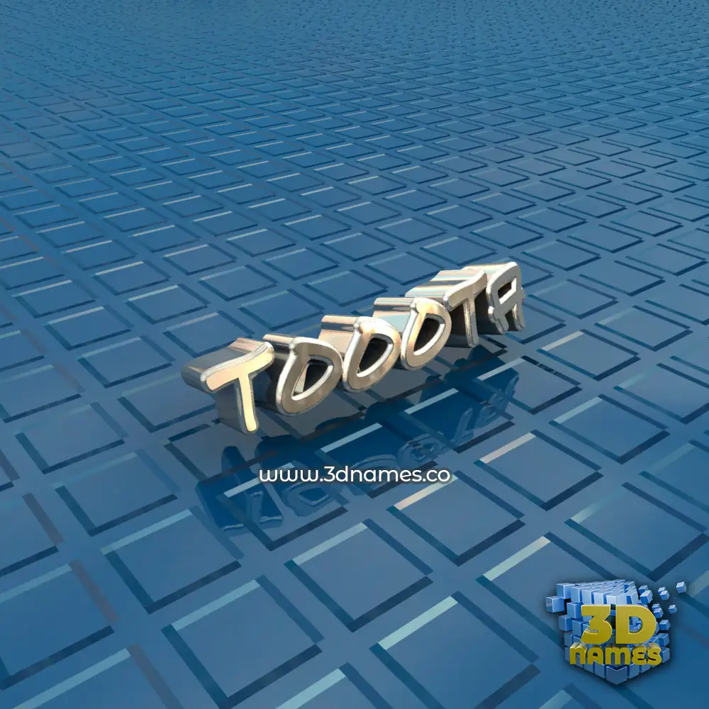 tooota in Blue Bling style - 3D name wallpaper