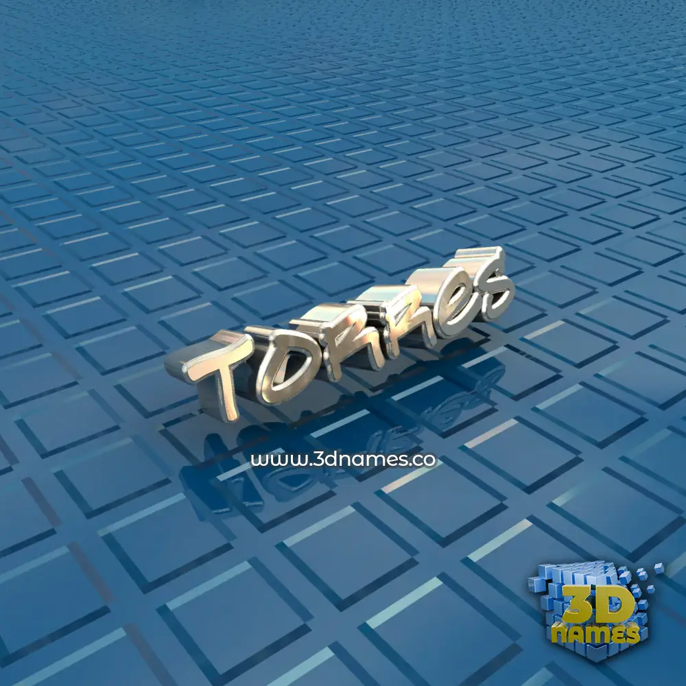 torres in Blue Bling style - 3D name wallpaper