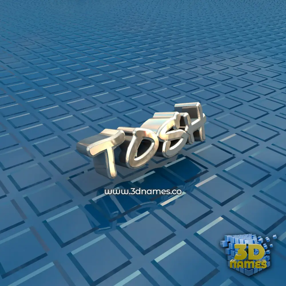 tosh in Blue Bling style - 3D name wallpaper