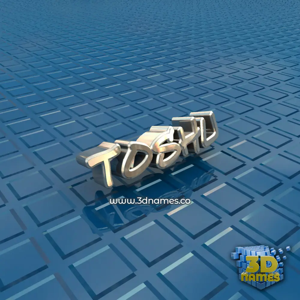 toshu in Blue Bling style - 3D name wallpaper