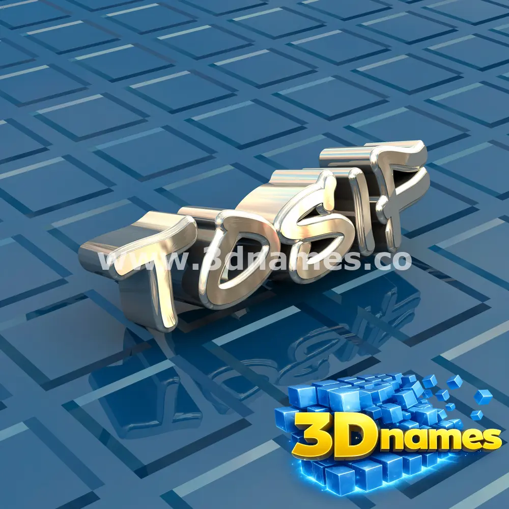 tosif in Blue Bling style - 3D name wallpaper