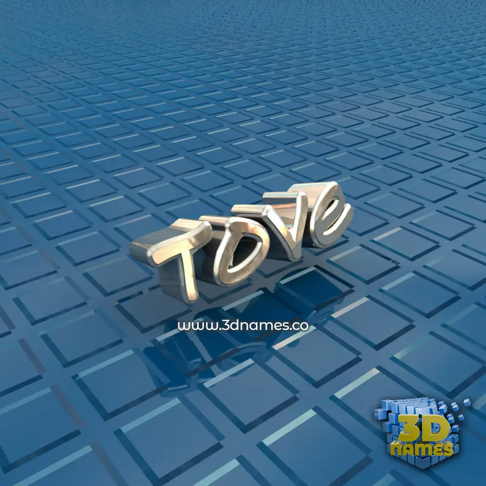 tove in Blue Bling style - 3D name wallpaper