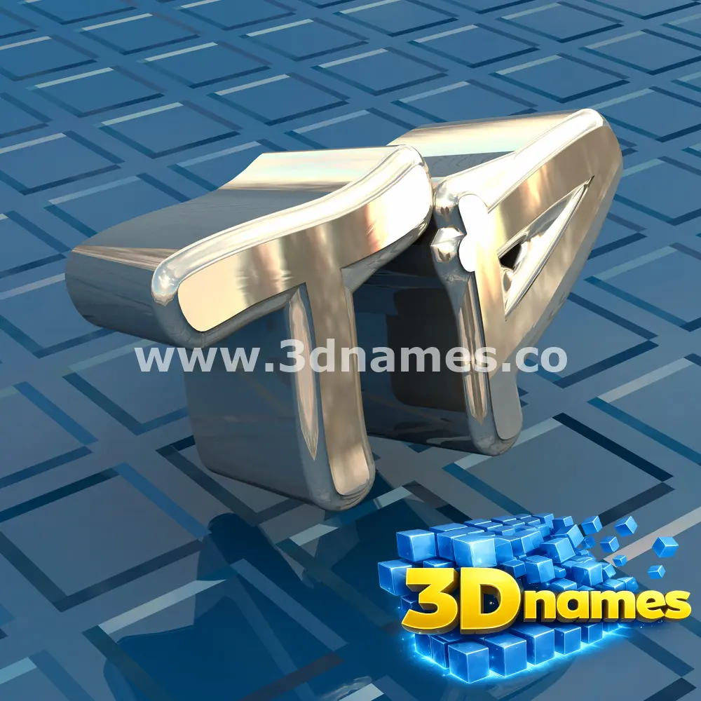 tp in Blue Bling style - 3D name wallpaper