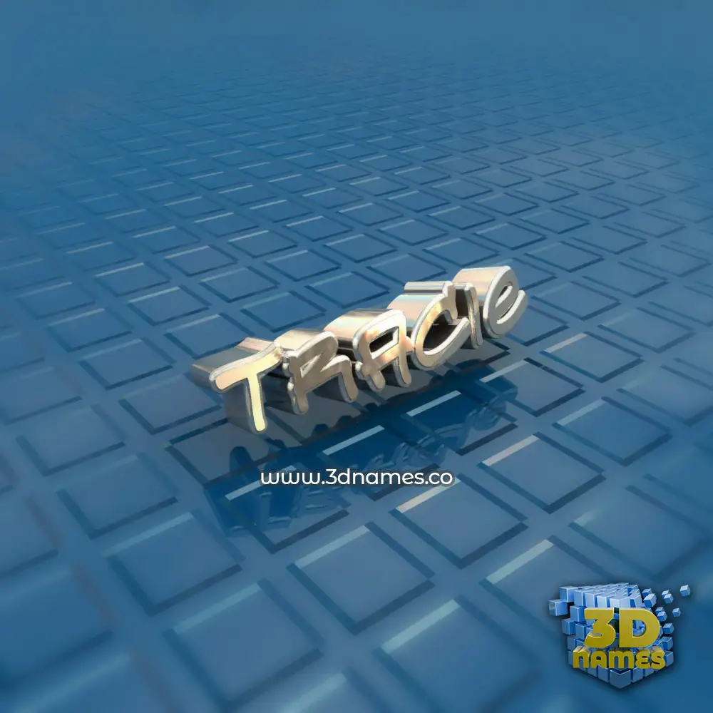 tracie in Blue Bling style - 3D name wallpaper