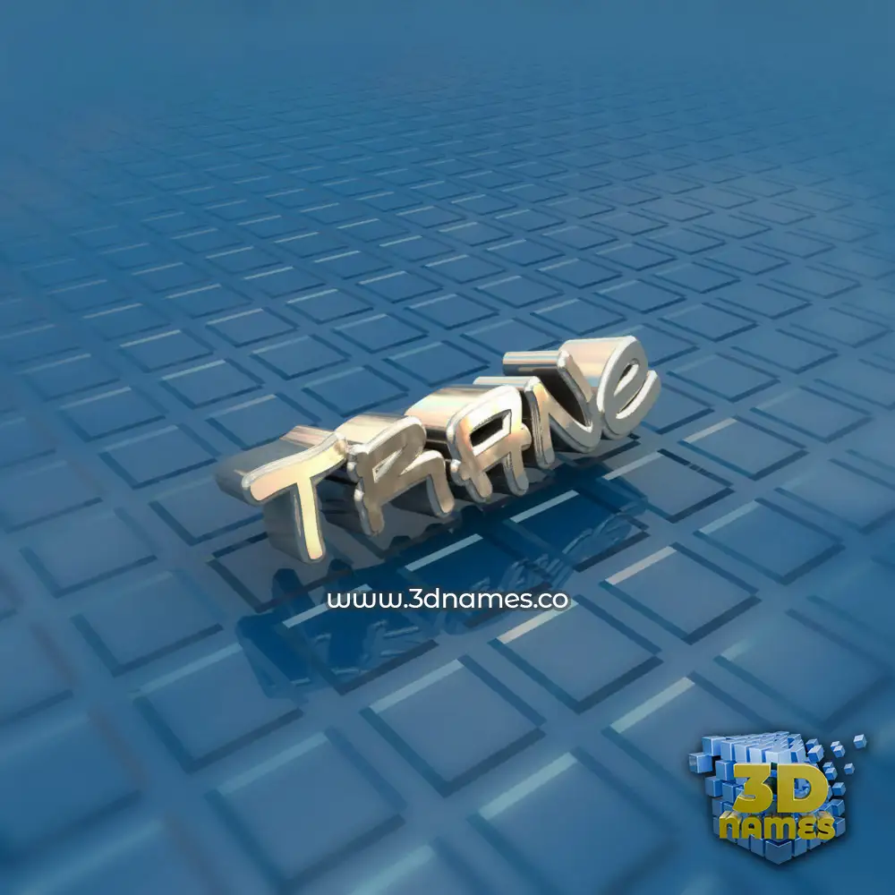 trane in Blue Bling style - 3D name wallpaper