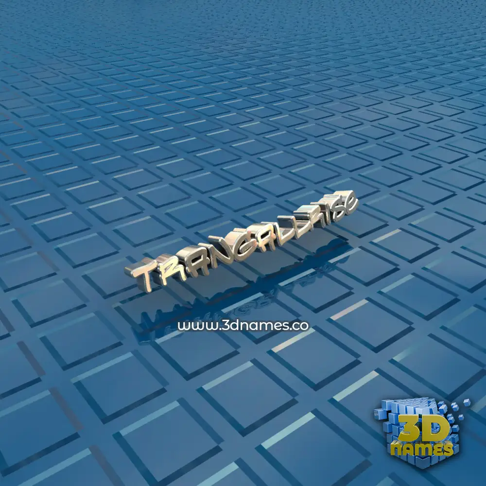trangallrise in Blue Bling style - 3D name wallpaper