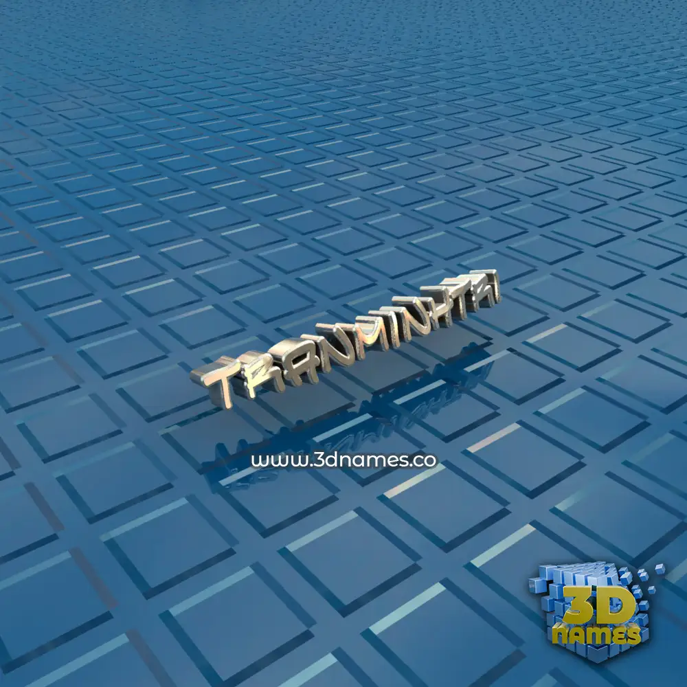 tranminhtri in Blue Bling style - 3D name wallpaper