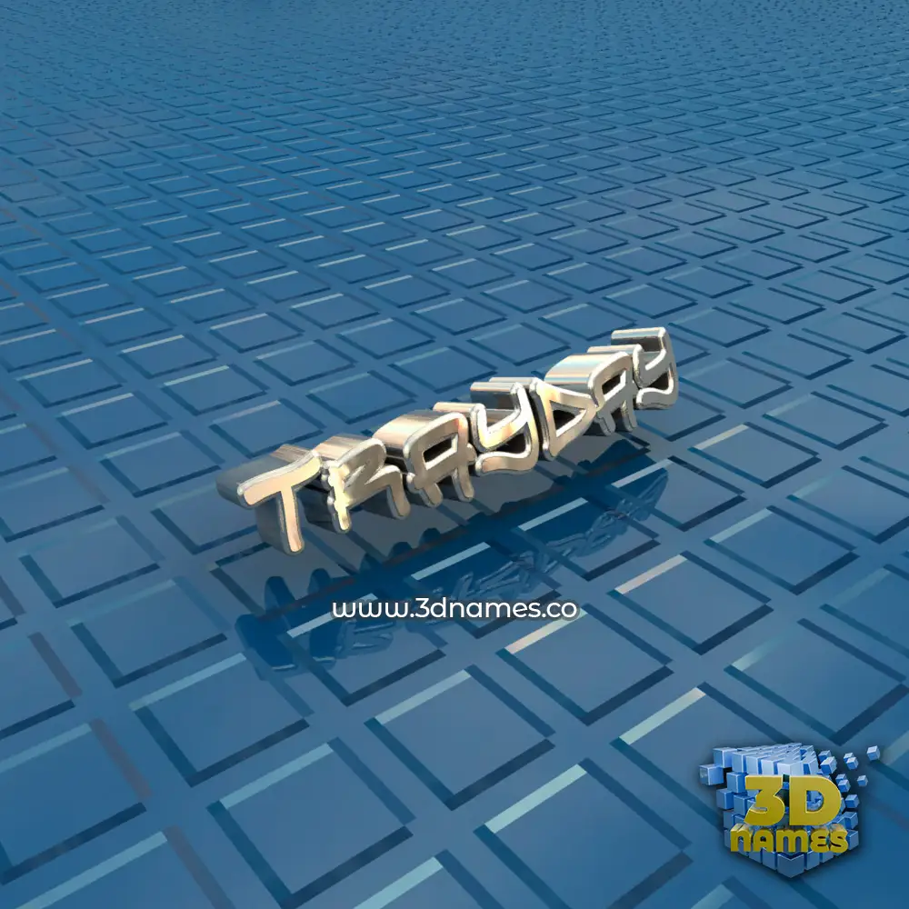 trayday in Blue Bling style - 3D name wallpaper