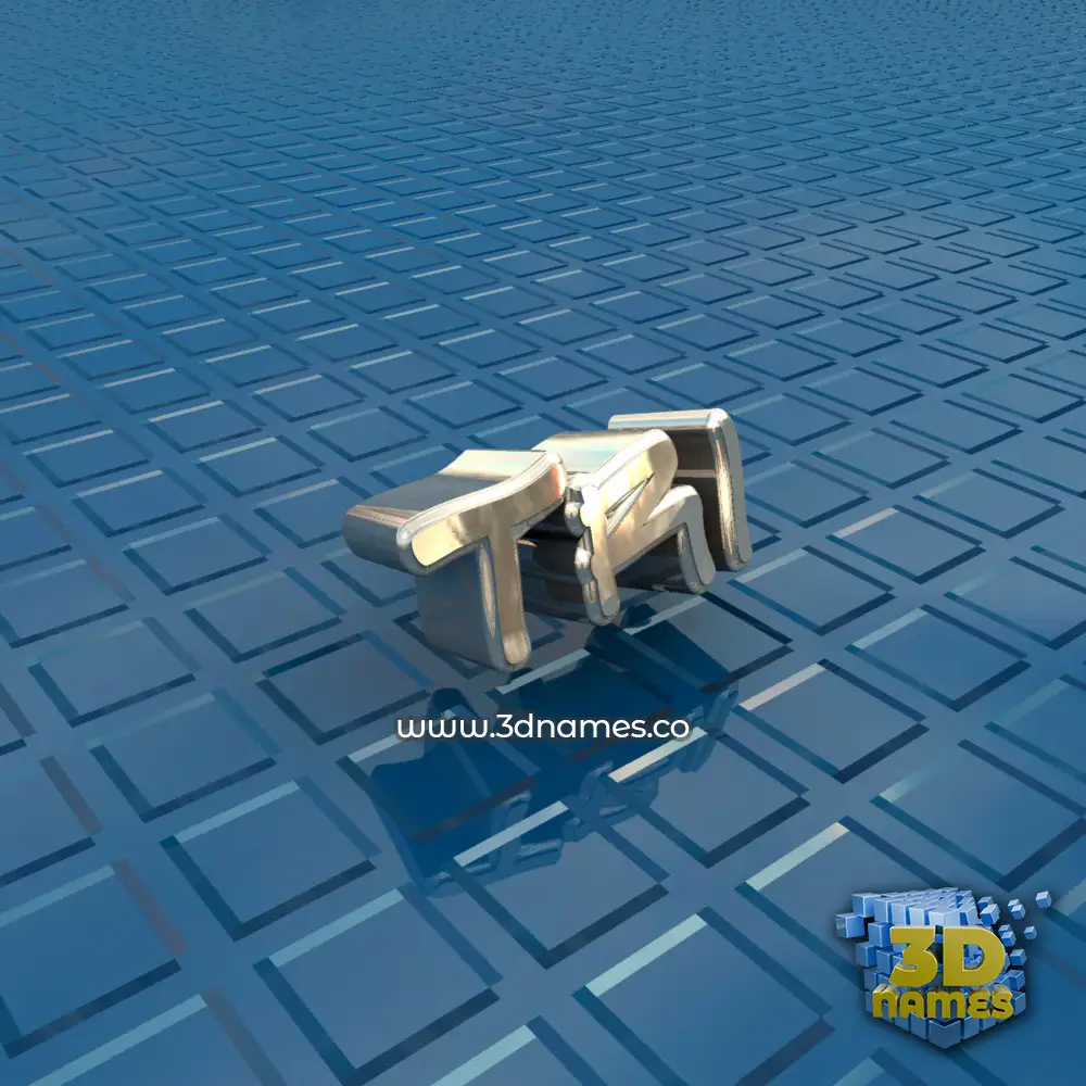 tri in Blue Bling style - 3D name wallpaper