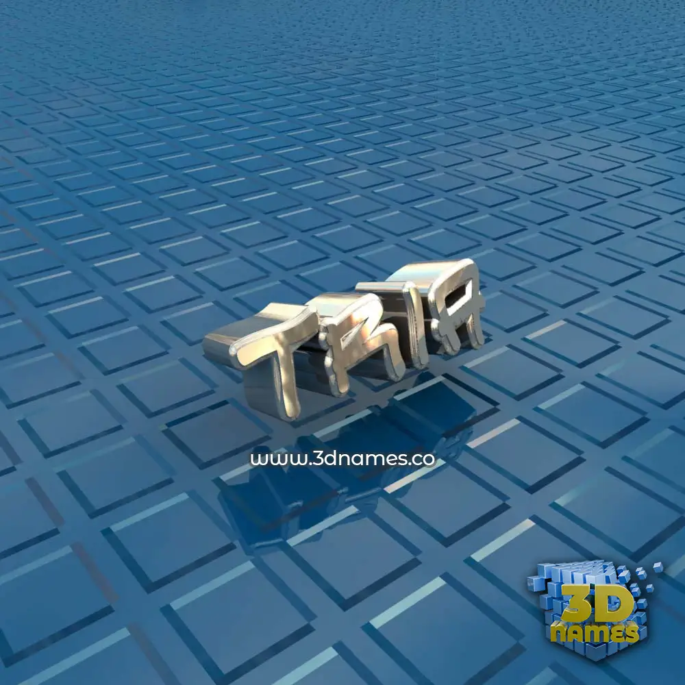tria in Blue Bling style - 3D name wallpaper