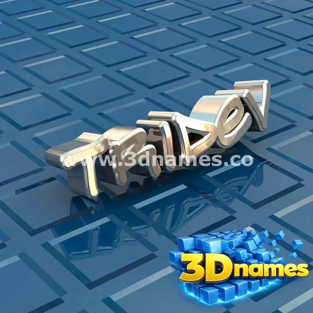 tridev in Blue Bling style - 3D name wallpaper