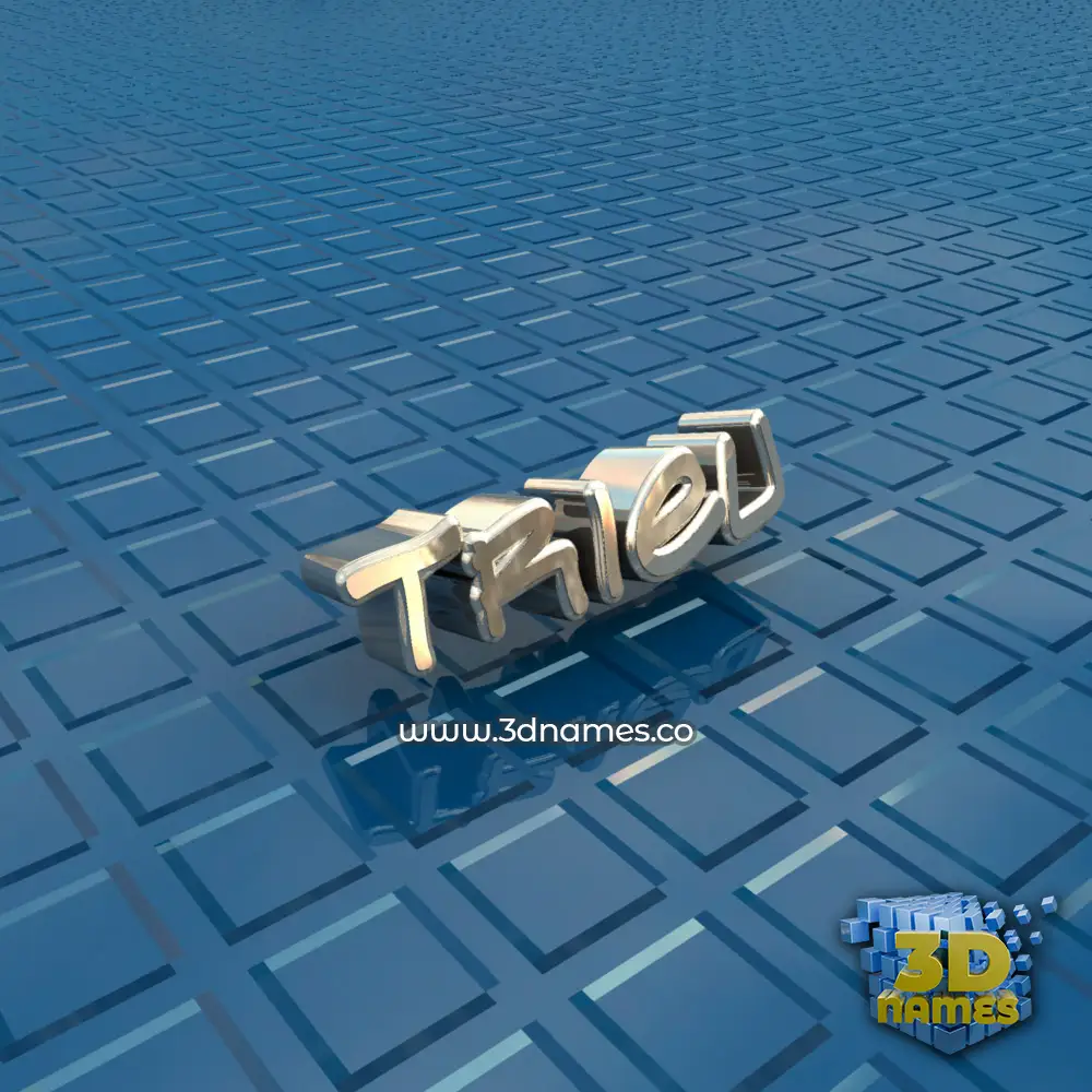 trieu in Blue Bling style - 3D name wallpaper
