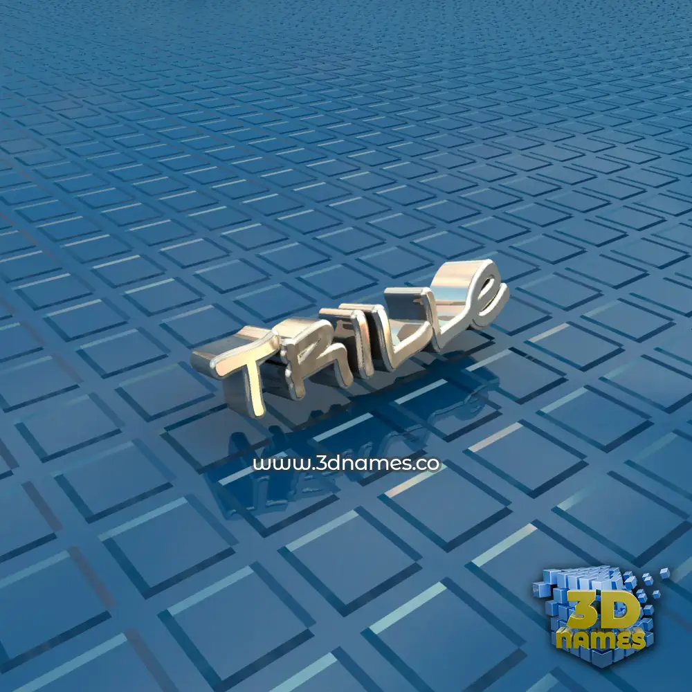 trille in Blue Bling style - 3D name wallpaper