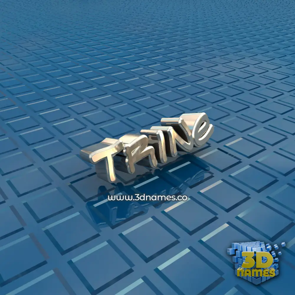 trine in Blue Bling style - 3D name wallpaper