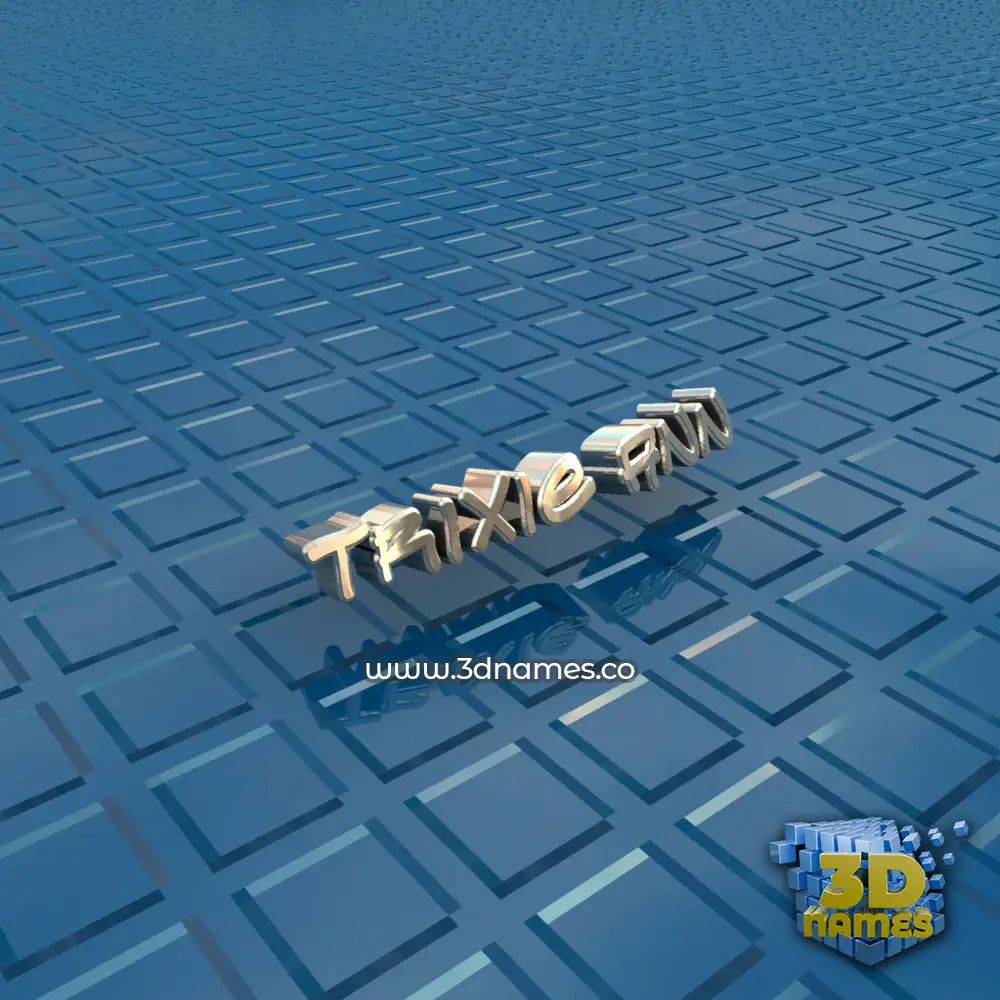 trixie ann in Blue Bling style - 3D name wallpaper