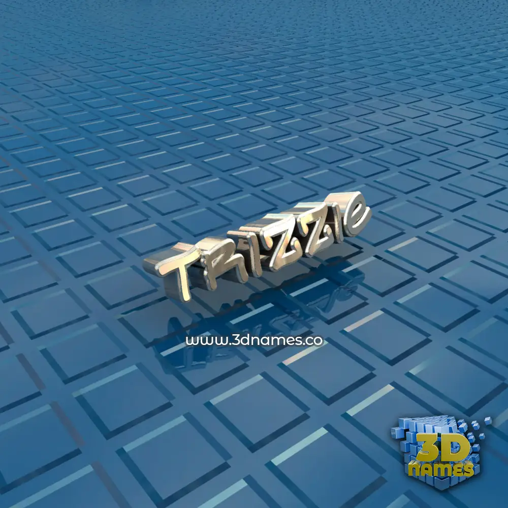 trizzie in Blue Bling style - 3D name wallpaper