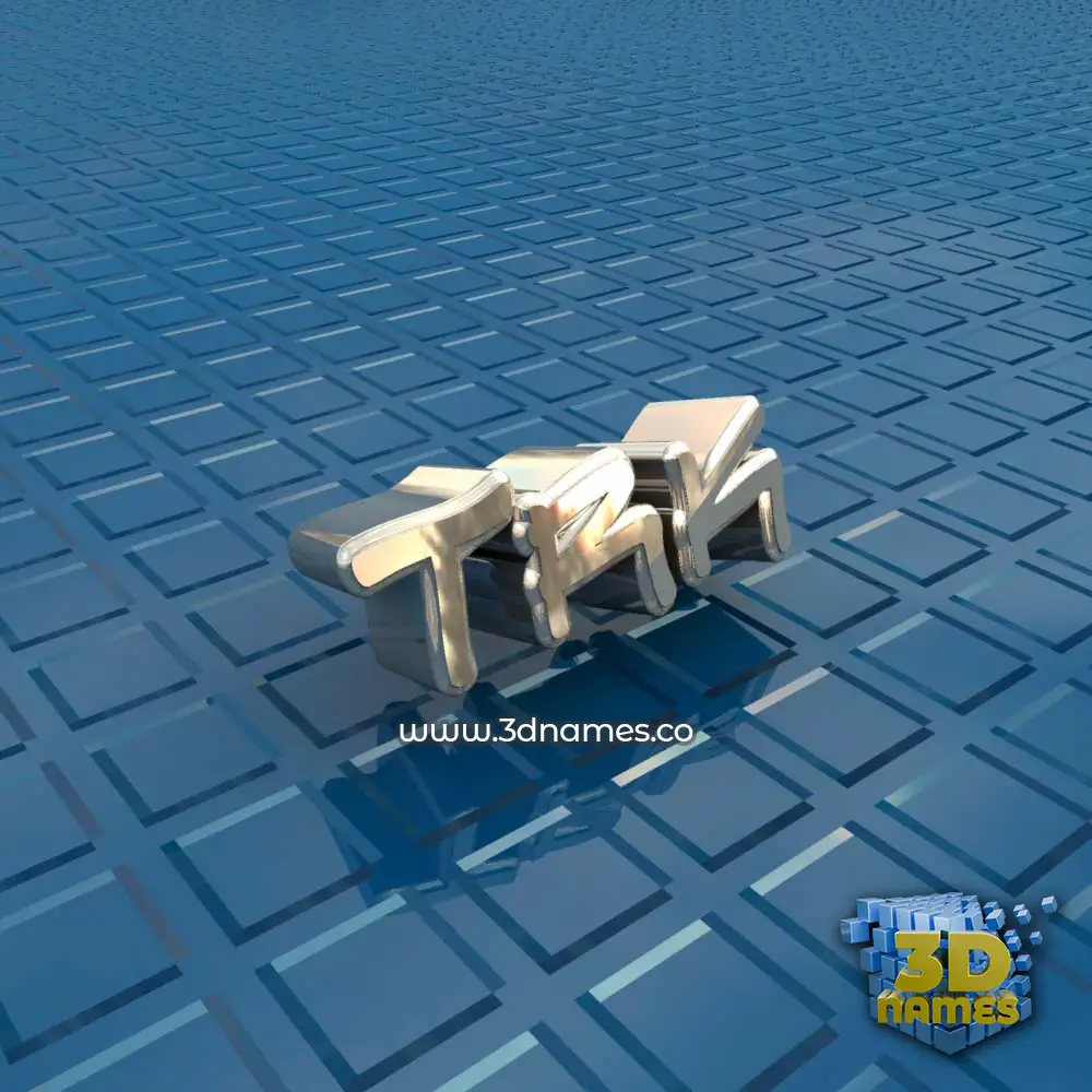 trk in Blue Bling style - 3D name wallpaper