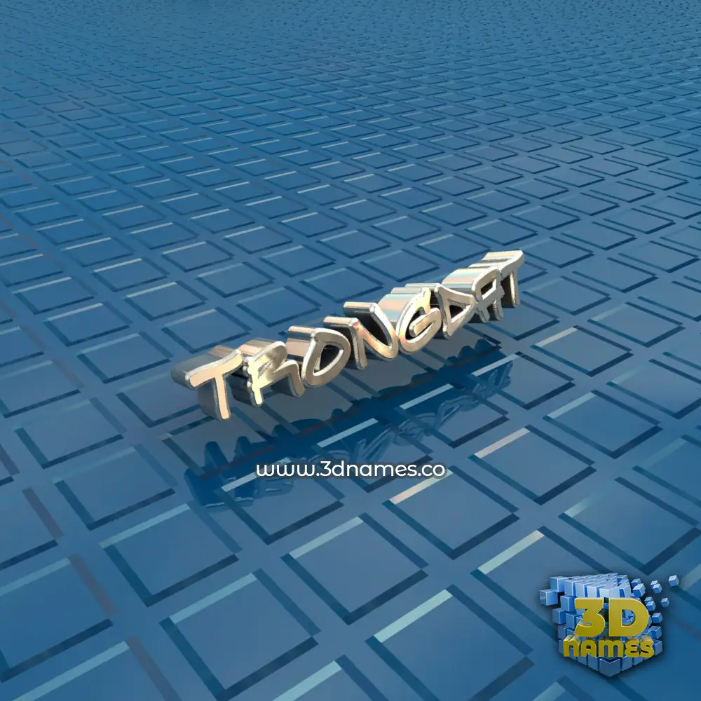 trongdat in Blue Bling style - 3D name wallpaper