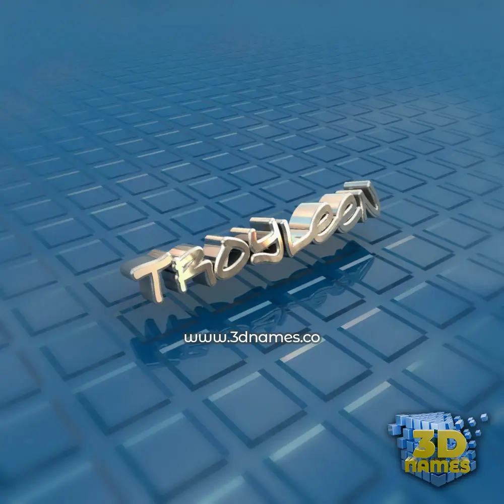 troyleen in Blue Bling style - 3D name wallpaper