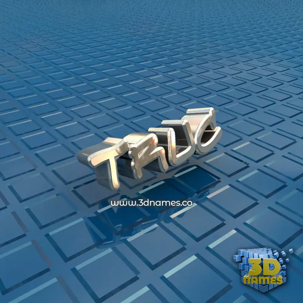 truc in Blue Bling style - 3D name wallpaper