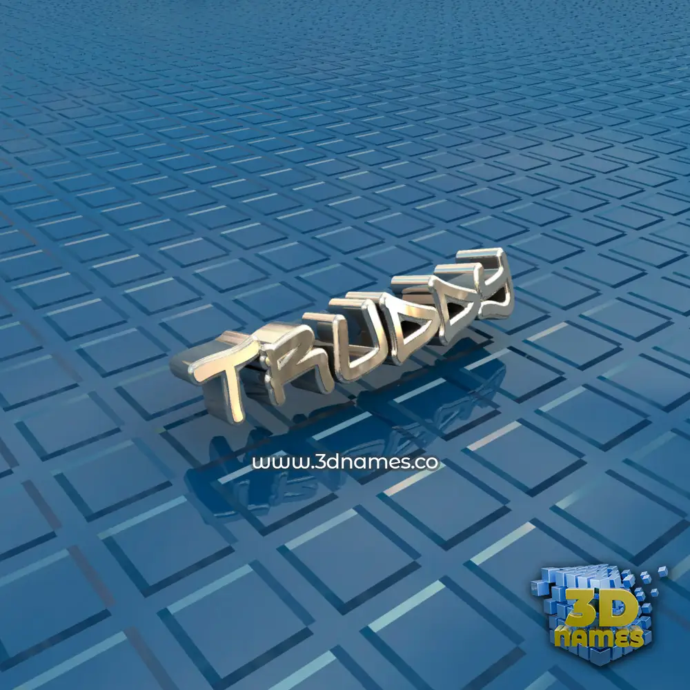 truddy in Blue Bling style - 3D name wallpaper