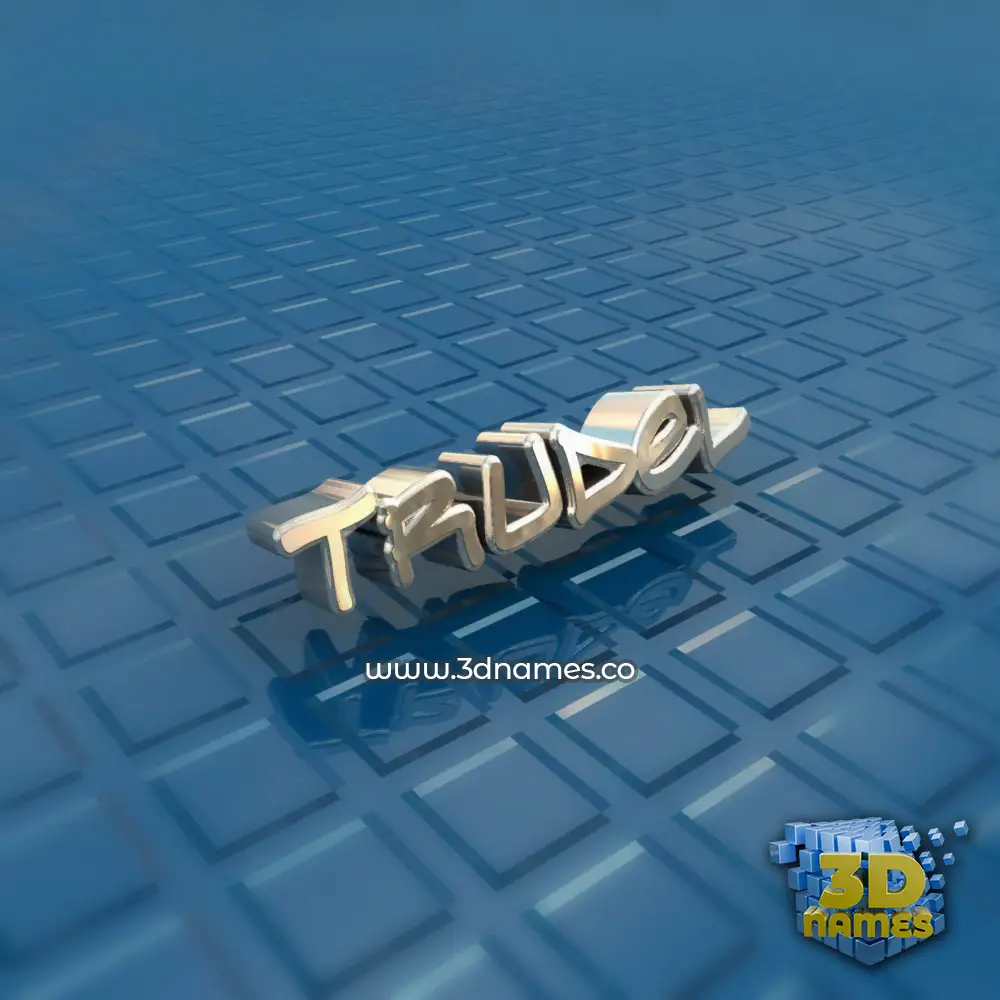 trudel in Blue Bling style - 3D name wallpaper