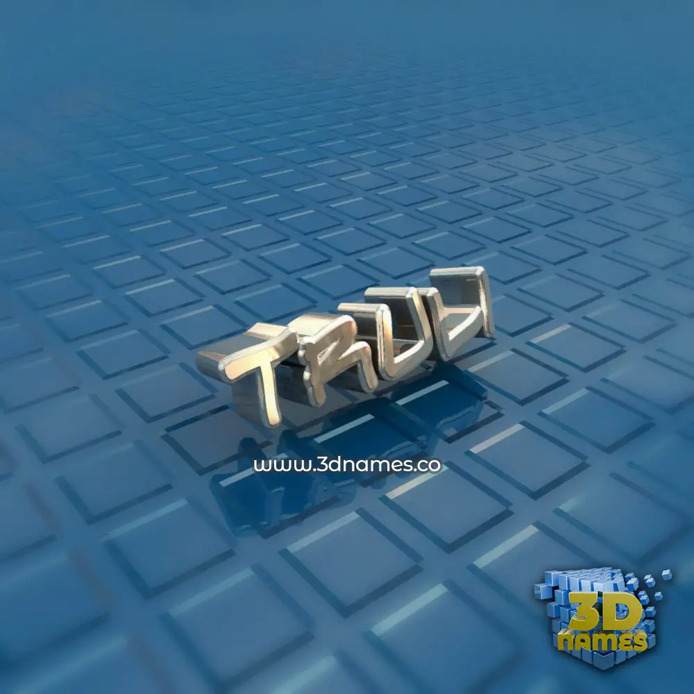 truli in Blue Bling style - 3D name wallpaper