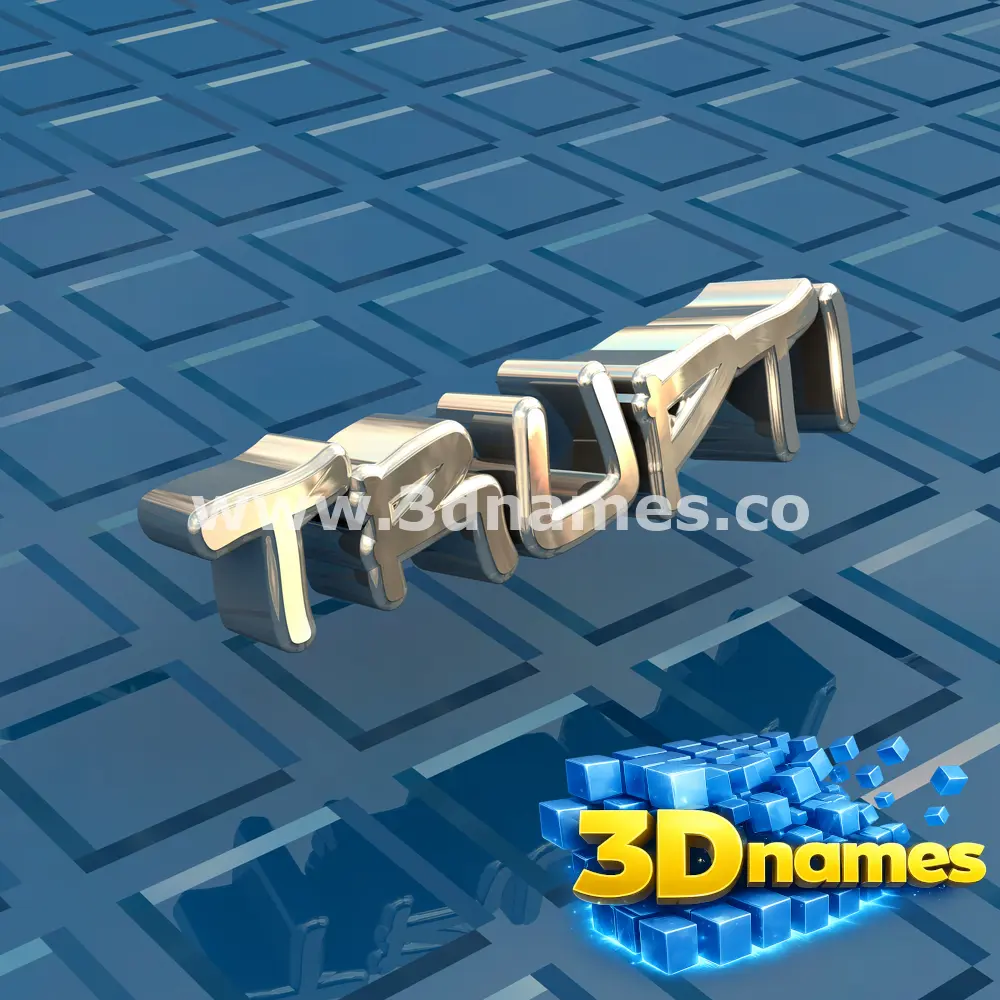 trupti in Blue Bling style - 3D name wallpaper
