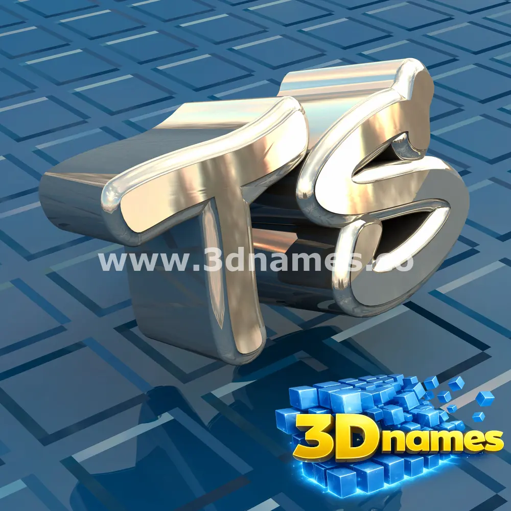 ts in Blue Bling style - 3D name wallpaper