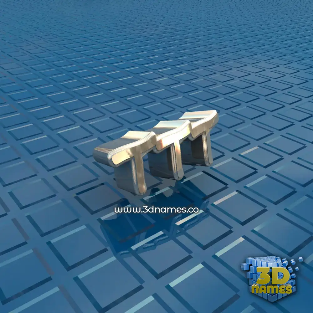 ttt in Blue Bling style - 3D name wallpaper