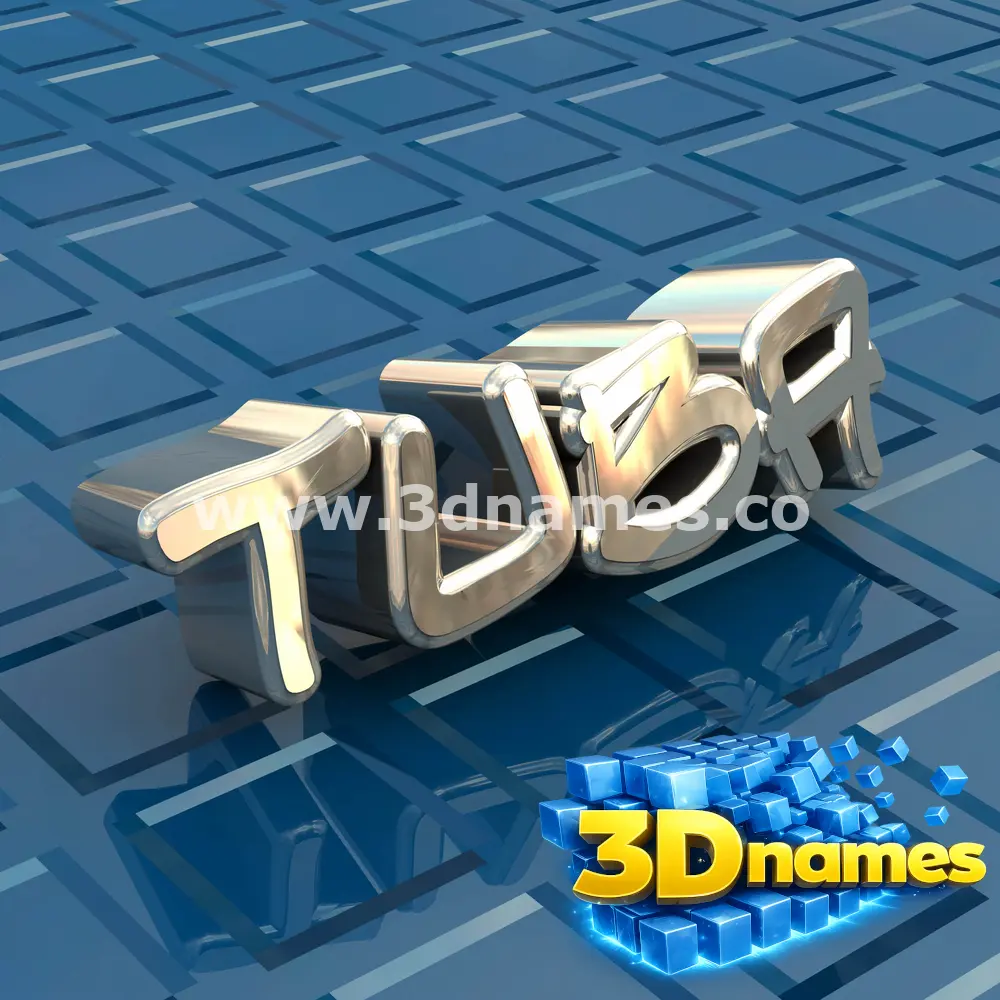 tuba in Blue Bling style - 3D name wallpaper