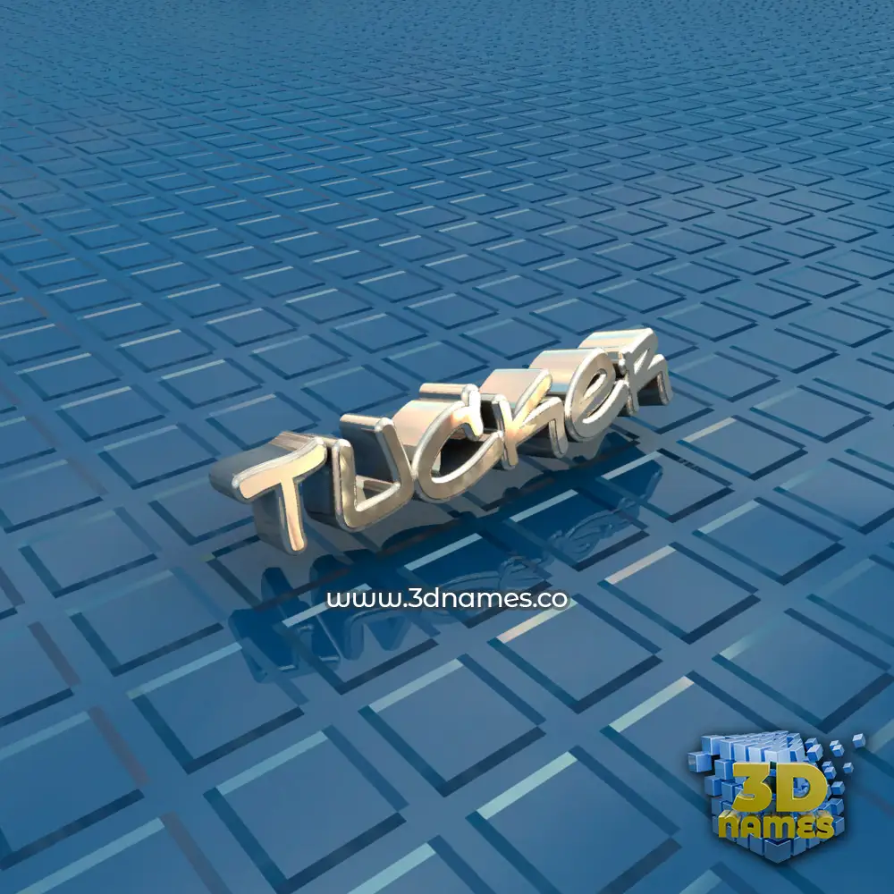 tucker in Blue Bling style - 3D name wallpaper