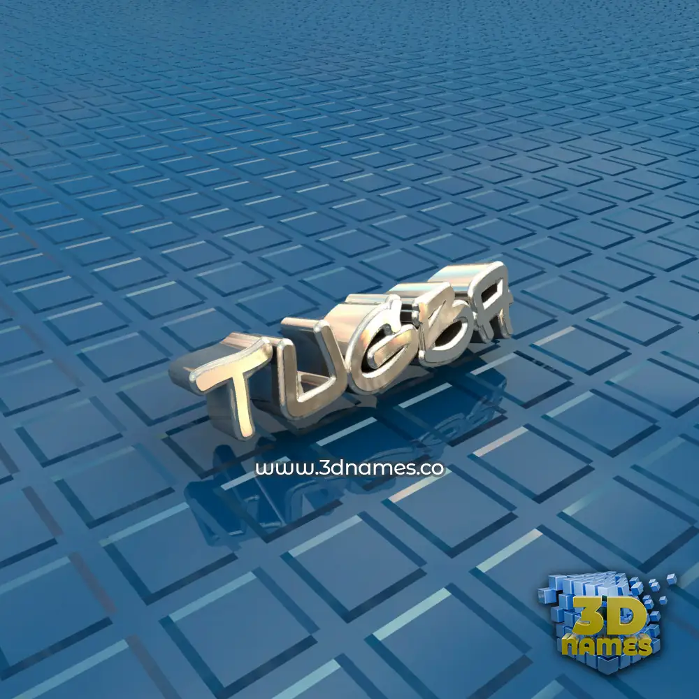 tugba in Blue Bling style - 3D name wallpaper