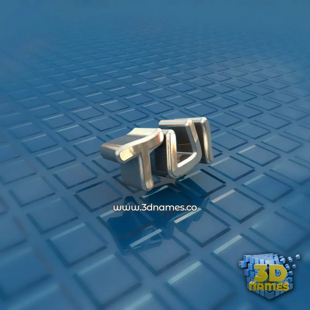 tui in Blue Bling style - 3D name wallpaper