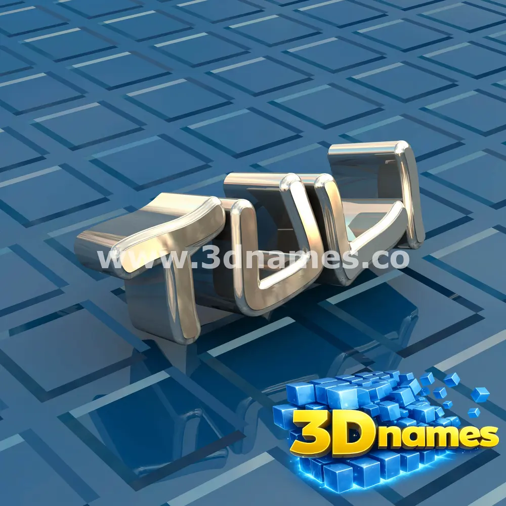 tuli in Blue Bling style - 3D name wallpaper