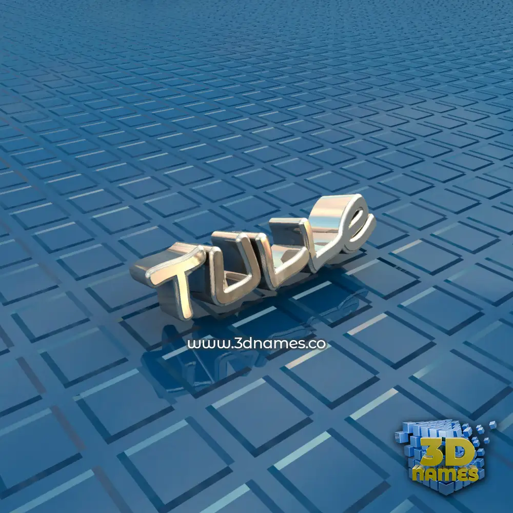 tulle in Blue Bling style - 3D name wallpaper