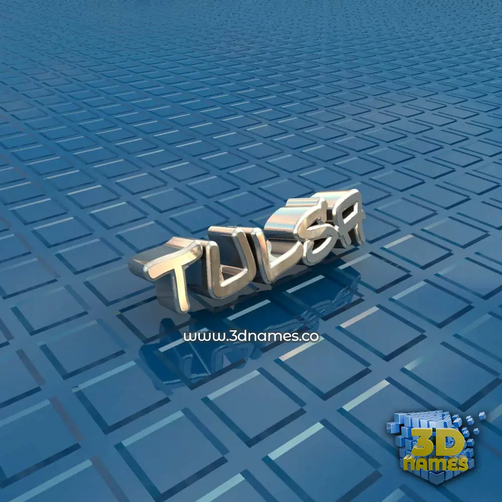 tulsa in Blue Bling style - 3D name wallpaper