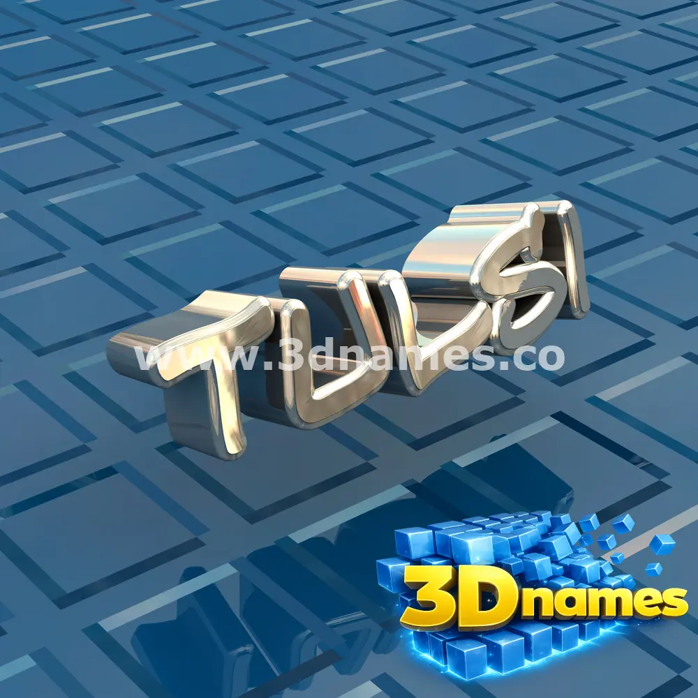 tulsi in Blue Bling style - 3D name wallpaper